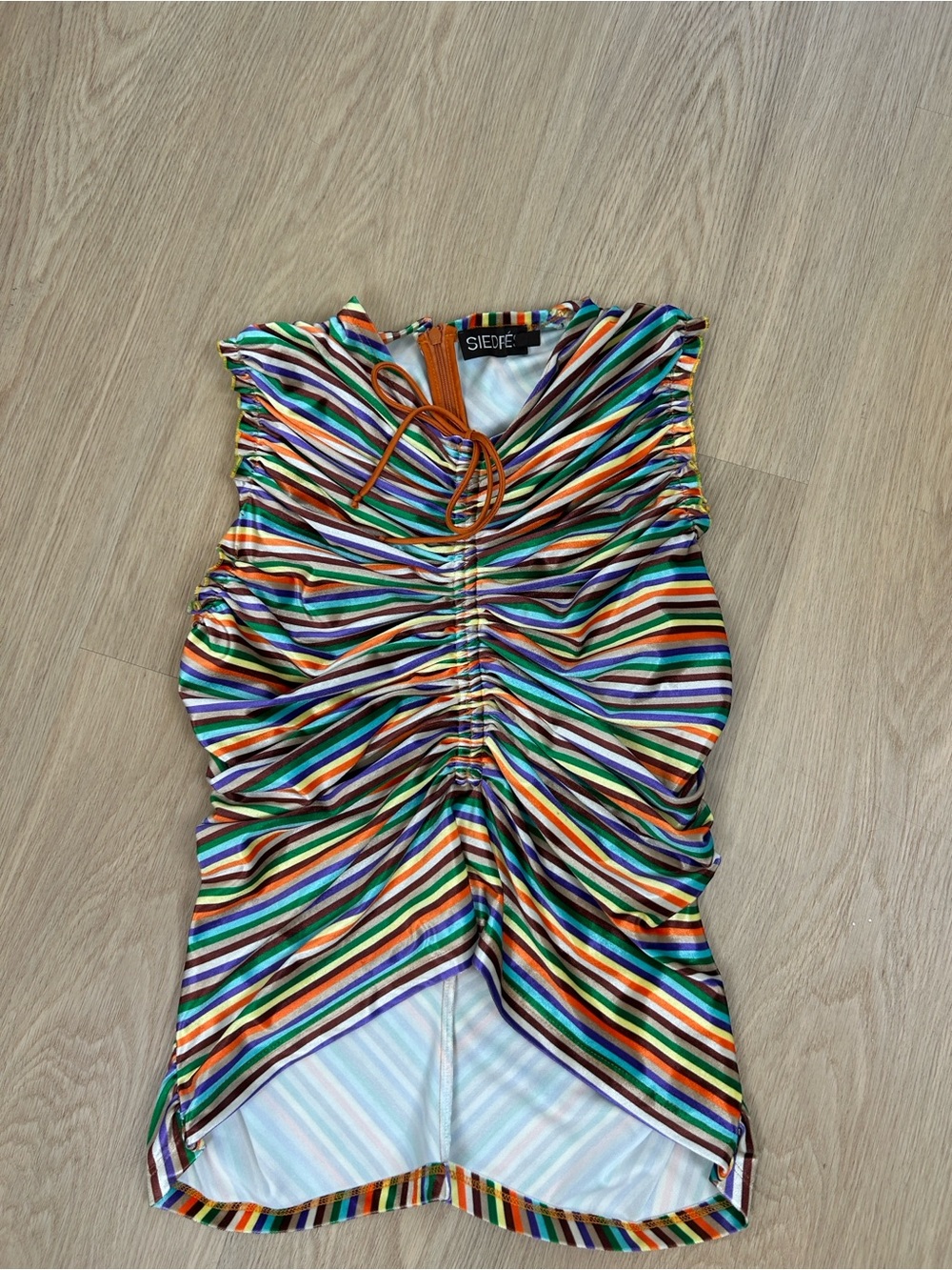 SIEDRES Multicolor Striped Ruched Tank Top - Picture 7 of 12